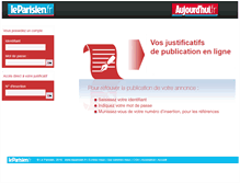 Tablet Screenshot of justel.leparisien.fr