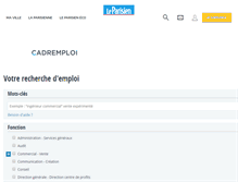 Tablet Screenshot of emploi.leparisien.fr